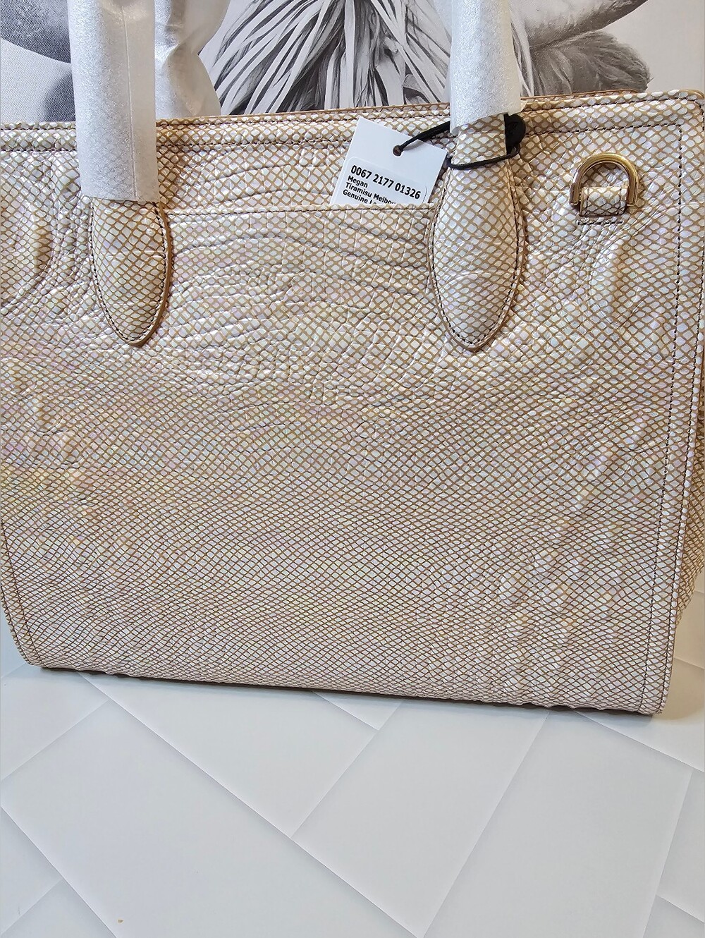 Brahmin Megan Tiramisu Melbourne Leather Tote NWT - Picture 6 of 12